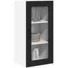 Sieninis stiklinis kabinetas PORTO Juoda 40 x 31 x 80 cm