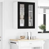 Sieninis stiklinis kabinetas PORTO Juoda 60 x 31 x 80 cm