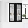 Sieninis stiklinis kabinetas PORTO Juoda 80 x 31 x 100 cm