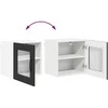 Sieninis stiklinis kabinetas LUCCA Juoda 40 x 31 x 40 cm