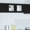 Sieninis stiklinis kabinetas LUCCA Juoda 80 x 31 x 40 cm