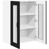 Sieninis stiklinis kabinetas PORTO Juoda 60 x 31 x 80 cm