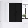 Sieninė spintelė PORTO Juoda 80 x 31 x 100 cm Apdirbta mediena