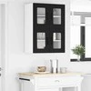 Sieninis stiklinis kabinetas PORTO Juoda 60 x 31 x 40 cm