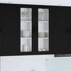Sieninis stiklinis kabinetas PORTO Juoda 80 x 31 x 100 cm