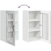 Sieninis stiklinis kabinetas LUCCA 2 pcs Betono pilka