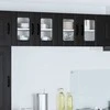 Sieninis stiklinis kabinetas LUCCA 2 vnt. Juoda