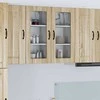 Sieninis stiklinis kabinetas LUCCA 2 vnt. Sonoma ąžuolas