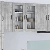 Sieninis stiklinis kabinetas LUCCA Betono pilka 80 x 31 x 80 cm