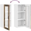 Sieninis stiklinis kabinetas PORTO Senas medis 40 x 31 x 100 cm