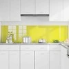 Virtuvės atbraila 2 pcs Geltona 100 x 50 cm grūdintas stiklas