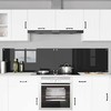 Virtuvės atbraila 2 pcs Juoda 110 x 50 cm grūdintas stiklas