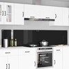 Virtuvės užpakalinė plokštė 2 pcs Juoda 120 x 50 cm