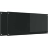 Virtuvės atbraila 2 pcs Juoda 110 x 50 cm grūdintas stiklas