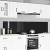 Virtuvės atbraila 2 pcs Juoda 110 x 50 cm grūdintas stiklas