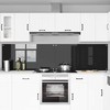 Virtuvės atbraila 2 pcs Juoda 120 x 60 cm grūdintas stiklas