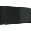 Virtuvės atbraila 2 pcs Juoda 110 x 60 cm grūdintas stiklas