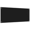 Virtuvės užpakalinė plokštė 2 pcs Juoda 120 x 50 cm