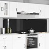 Virtuvės atbraila 2 pcs Juoda 110 x 60 cm grūdintas stiklas
