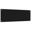 Virtuvės užpakalinė plokštė 2 pcs Juoda 120 x 40 cm