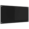 Virtuvės atbraila Juoda 100 x 50 cm grūdintas stiklas
