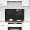 Virtuvės atbraila Juoda 80 x 50 cm grūdintas stiklas