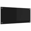 Virtuvės atbraila Juoda 90 x 40 cm grūdintas stiklas