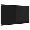 Virtuvės atbraila Juoda 90 x 50 cm grūdintas stiklas