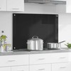 Virtuvės atbraila Juoda 90 x 60 cm grūdintas stiklas