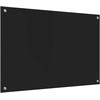 Virtuvės atbraila Juoda 90 x 60 cm grūdintas stiklas