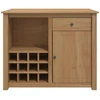 Virtuvės vežimėlis PANAMA 2 pcs Medaus vaškas 112 x 77 x 90 cm