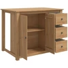 Virtuvės vežimėlis PANAMA 2 pcs Medaus vaškas 112 x 77 x 90 cm