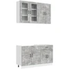 Virtuvės vienetas KALMAR 4 pcs Betono pilka Apdirbta mediena