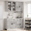 Virtuvės vienetas LUCCA 4 pcs Betono pilka Apdirbta mediena