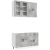 Virtuvės vienetas LUCCA 4 pcs Betono pilka Apdirbta mediena