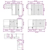 Virtuvės vienetas LUCCA 8 vnt. Balta Apdirbta mediena