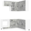 Virtuvės vienetas LUCCA 8 pcs Betono pilka Apdirbta mediena