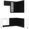 Virtuvės vienetas LUCCA 8 pcs Juoda Apdirbta mediena