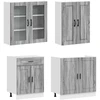 Virtuvės vienetas PORTO 4 pcs Pilka Sonoma Apdirbta mediena