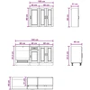 Virtuvės vienetas PORTO 5 pcs Itin blizgi balta