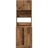 Virtuvės bufetai su lentyna 2 pcs Senas medis 60 x 50 x 180 cm