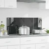 Virtuvės atbraila Tamsiai pilka 100 x 40 cm grūdintas stiklas