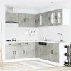 Virtuvinių spintelių komplektas, 11 dalių, Kalmar, betono pilka