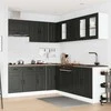 Virtuvinių spintelių komplektas, 11 dalių, Kalmar, juoda