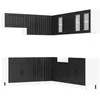 Virtuvinių spintelių komplektas, 11 dalių, Lucca, juoda