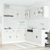 Virtuvinių spintelių komplektas, 11 dalių, Porto, balta