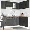 Virtuvinių spintelių komplektas, 11 dalių, Lucca, juoda