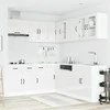 Virtuvinių spintelių komplektas, 11 dalių, Lucca, balta