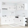 Virtuvinių spintelių komplektas, 11 dalių, Porto, balta