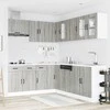 Virtuvinių spintelių komplektas, 11 dalių, Kalmar, pilka